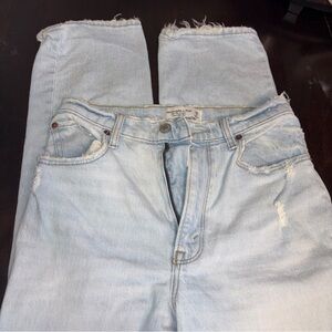 Abercrombie & Fitch Light Wash Straight Leg Jeans
